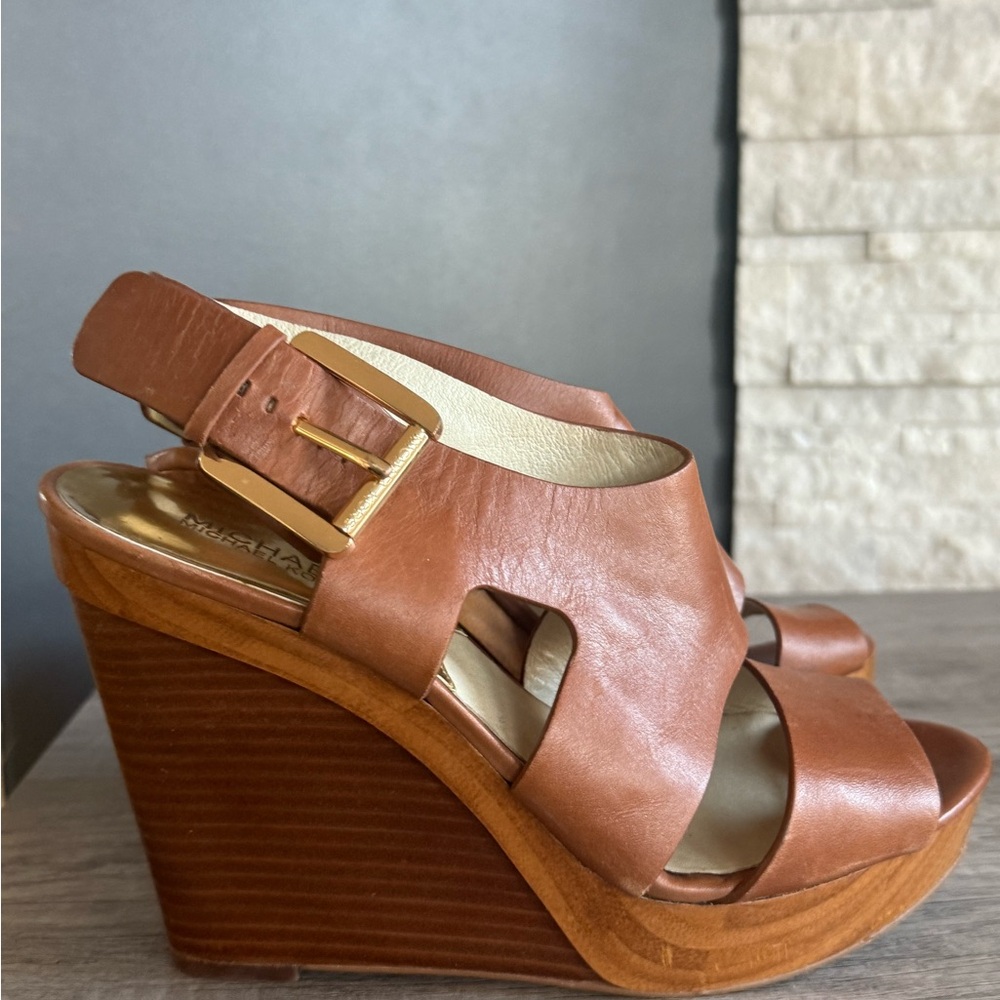 Michael Kors, wooden wedge heel